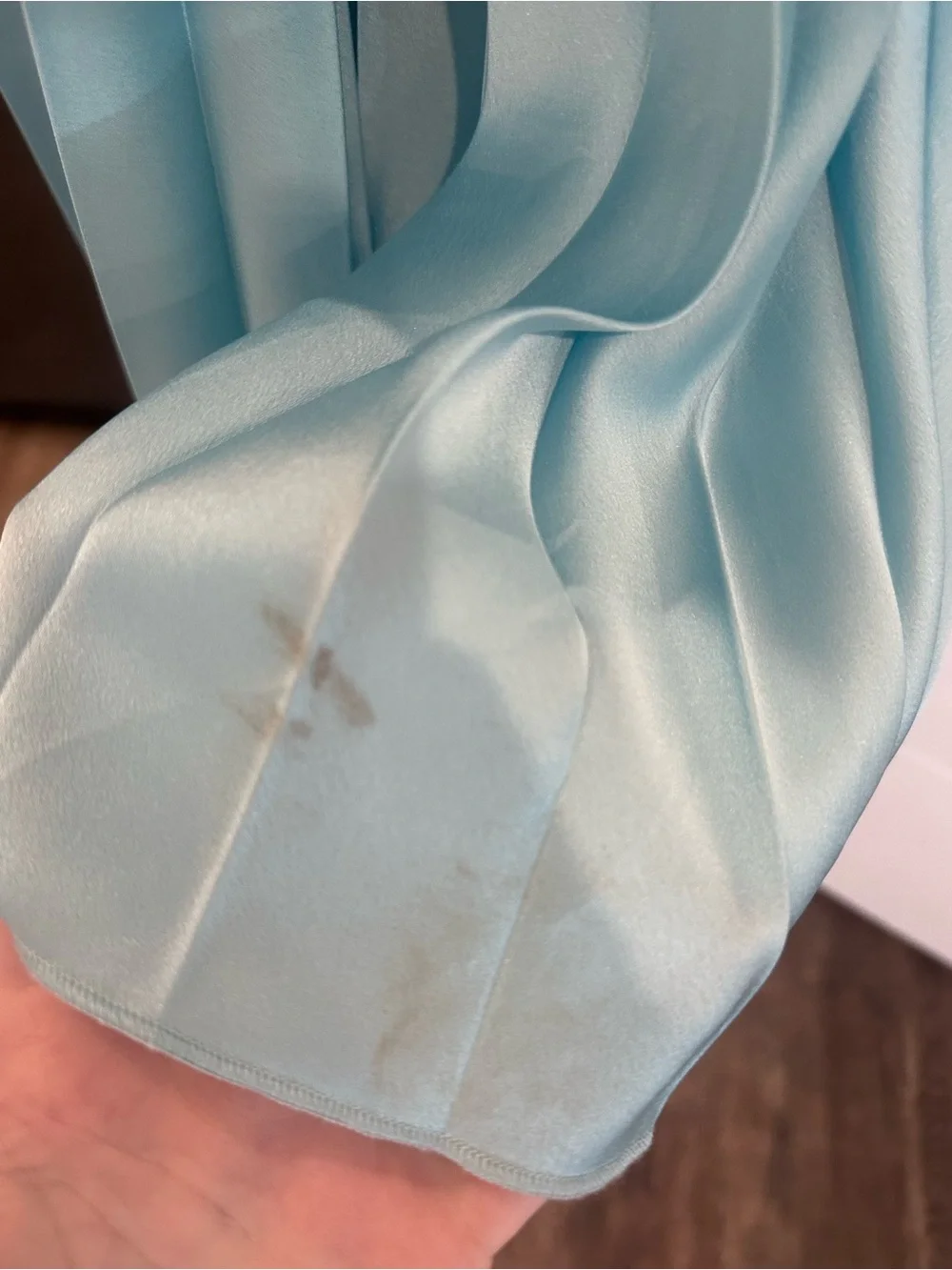 Abercrombie & Fitch Light Blue Pleated Cutout midi Dress